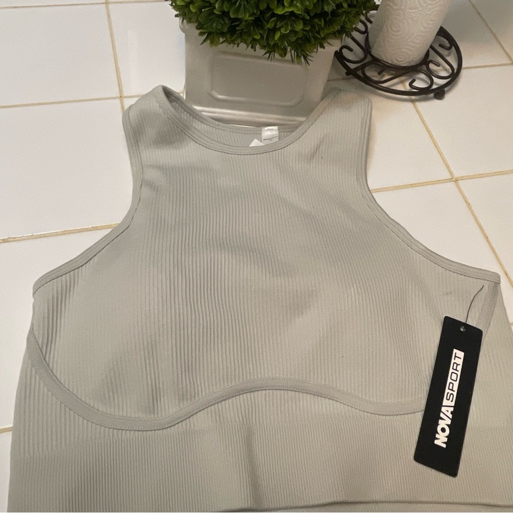 Gray Women's sports bra